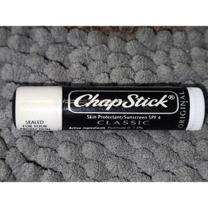 Chapstick Classic Original‎ Lip Balm Skin Protectant Stick 0.15 oz~NOS~Old Formu